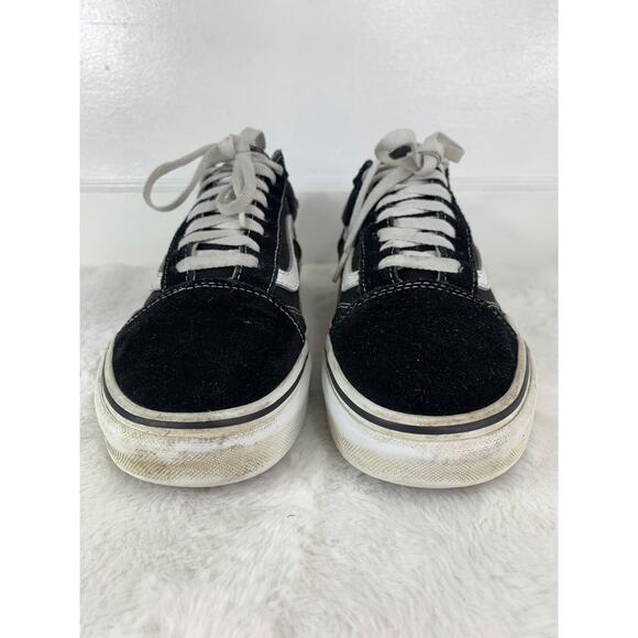 Vans Old Skool Black/White Canvas/Suede Sneakers Men's Size 8 - Picture 2 of 9